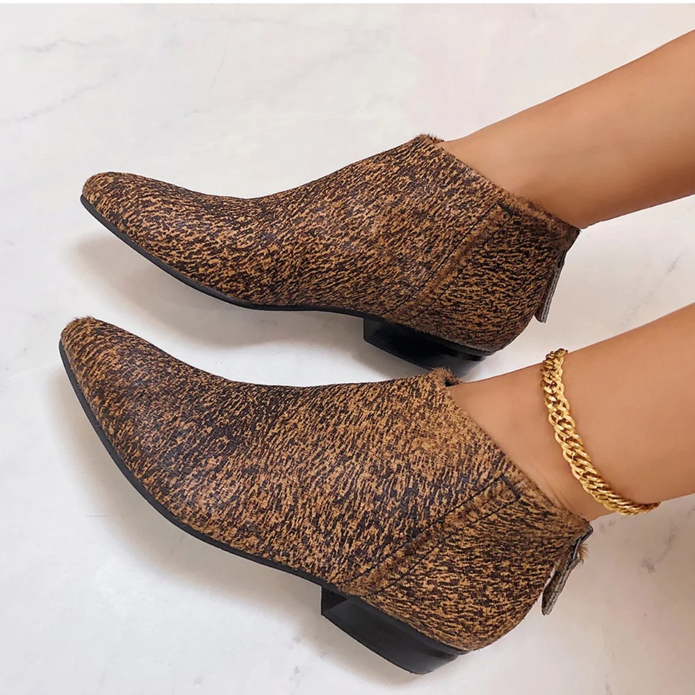 Naked Feet Chi in Brown Sugar Heeled Ankle Boots